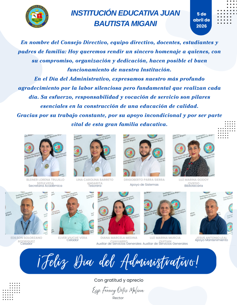 En nombre del Consejo Directivo, equipo directivo, docentes, estudiantes y padres de familia Hoy queremos rendir un sincero homenaje a quienes, con su compromiso, organización y dedicación, hacen (1)